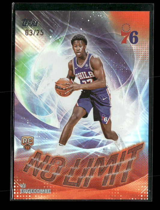 2025-26 Topps No Limit Orange Rainbow VJ Edgecombe #/25 #NL-3