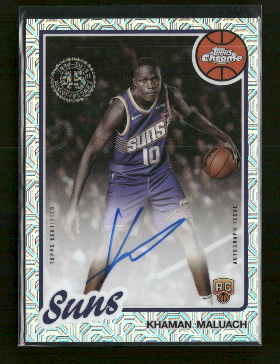 2025-26 Topps Chrome Basketball Rookie Autographs Khaman Maluach #80CR2-KM