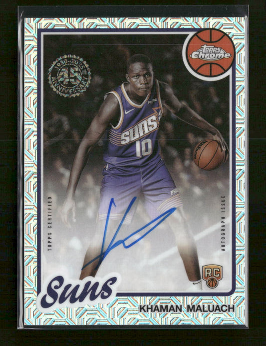 2025-26 Topps Chrome Basketball Rookie Autographs Khaman Maluach #80CR2-KM