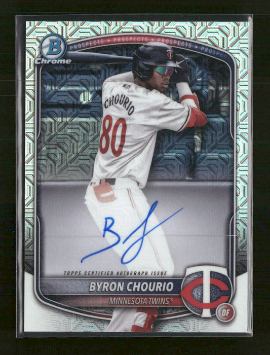 2025 Bowman Chrome Prospects Autographs Mojo Refractor Byron Chourio #BMA-BC
