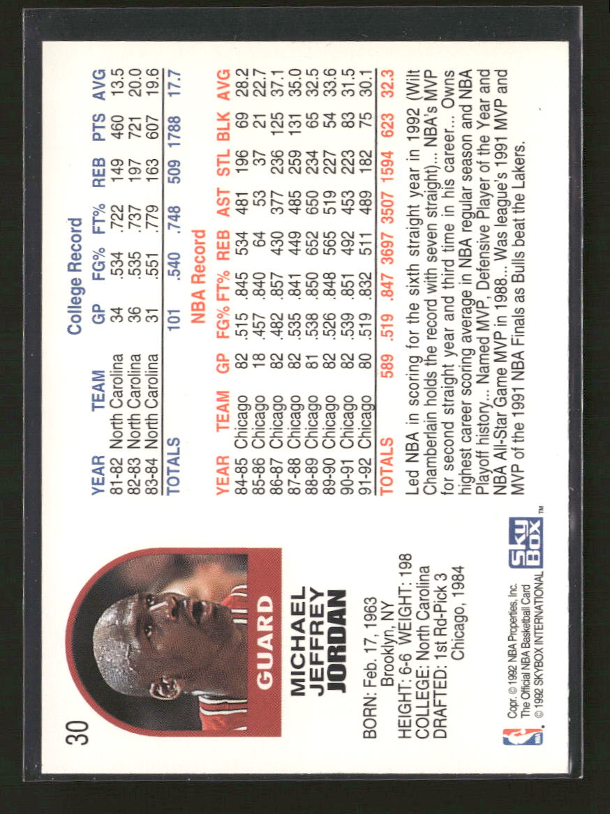 1992-93 Hoops Michael Jordan #30