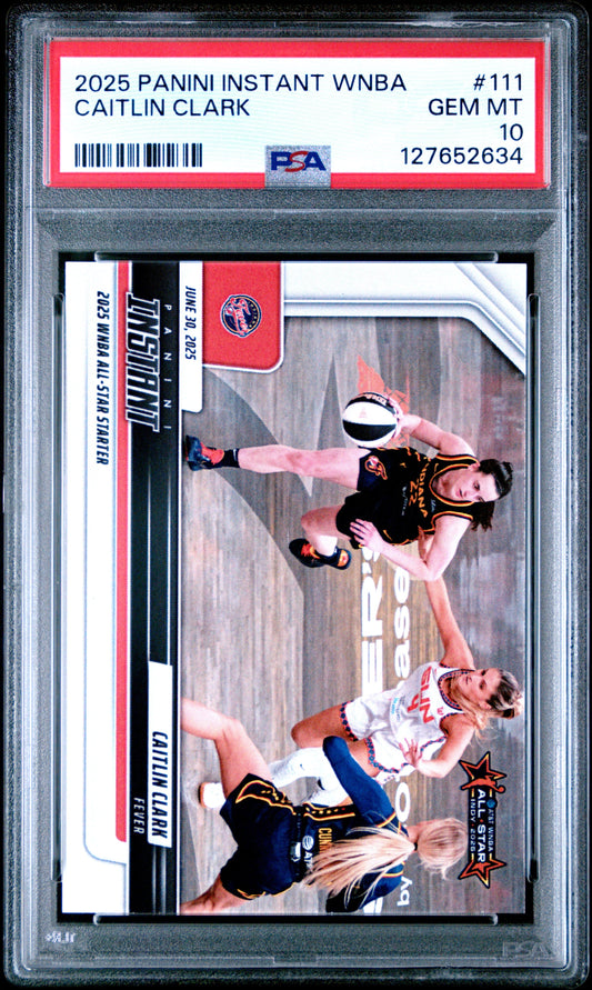 Graded 2025 Panini Instant WNBA Caitlin Clark #111 Basketball Card PSA 10 Gem Mint