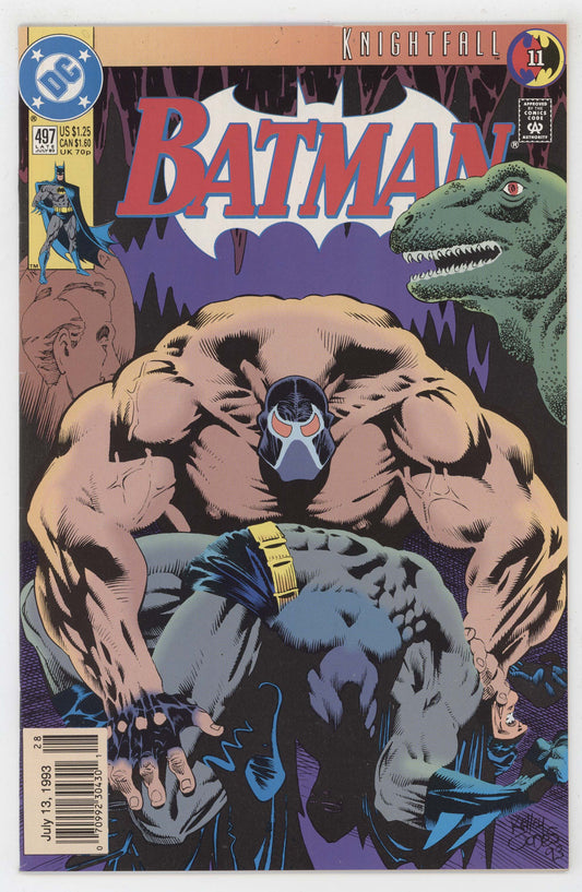 Batman 497 DC 1993 NM Kelley Jones Doug Moench Knightfall 11 Bane Newsstand