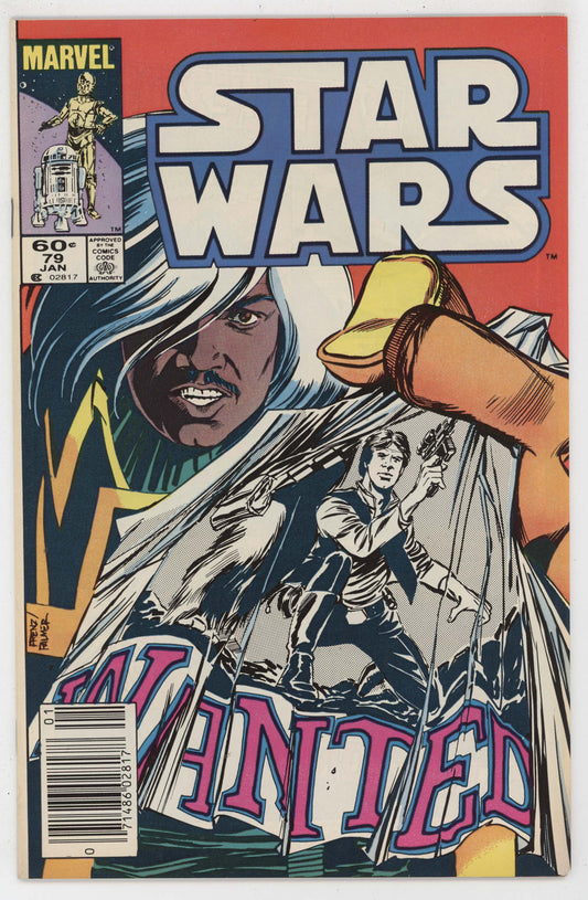 Star Wars 79 Marvel 1984 NM- 9.2 Han Solo Wanted Poster Chewbacca Tom Palmer