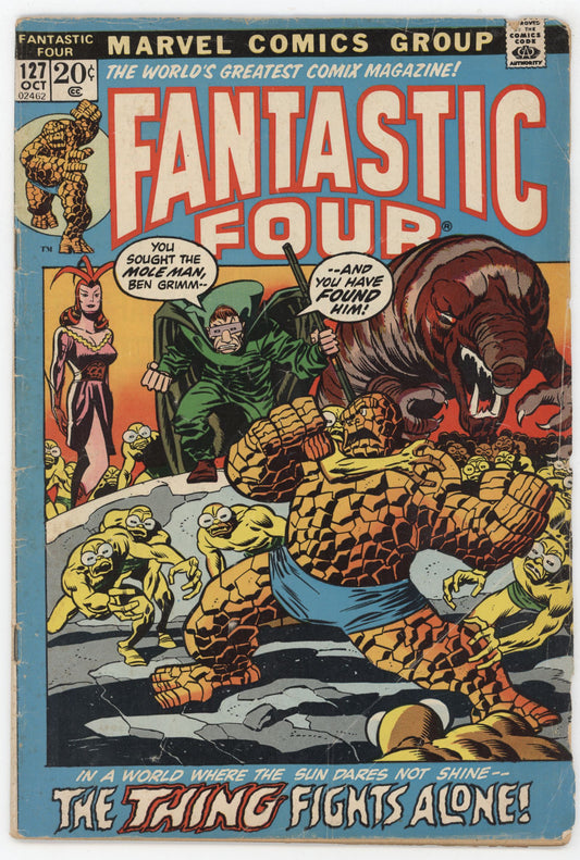 Fantastic Four 127 Marvel 1972 VG Roy Thomas John Buscema Mole Man