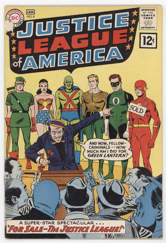 Justice League Of America 8 DC 1962 VG Flash Green Lantern Arrow Wonder Woman