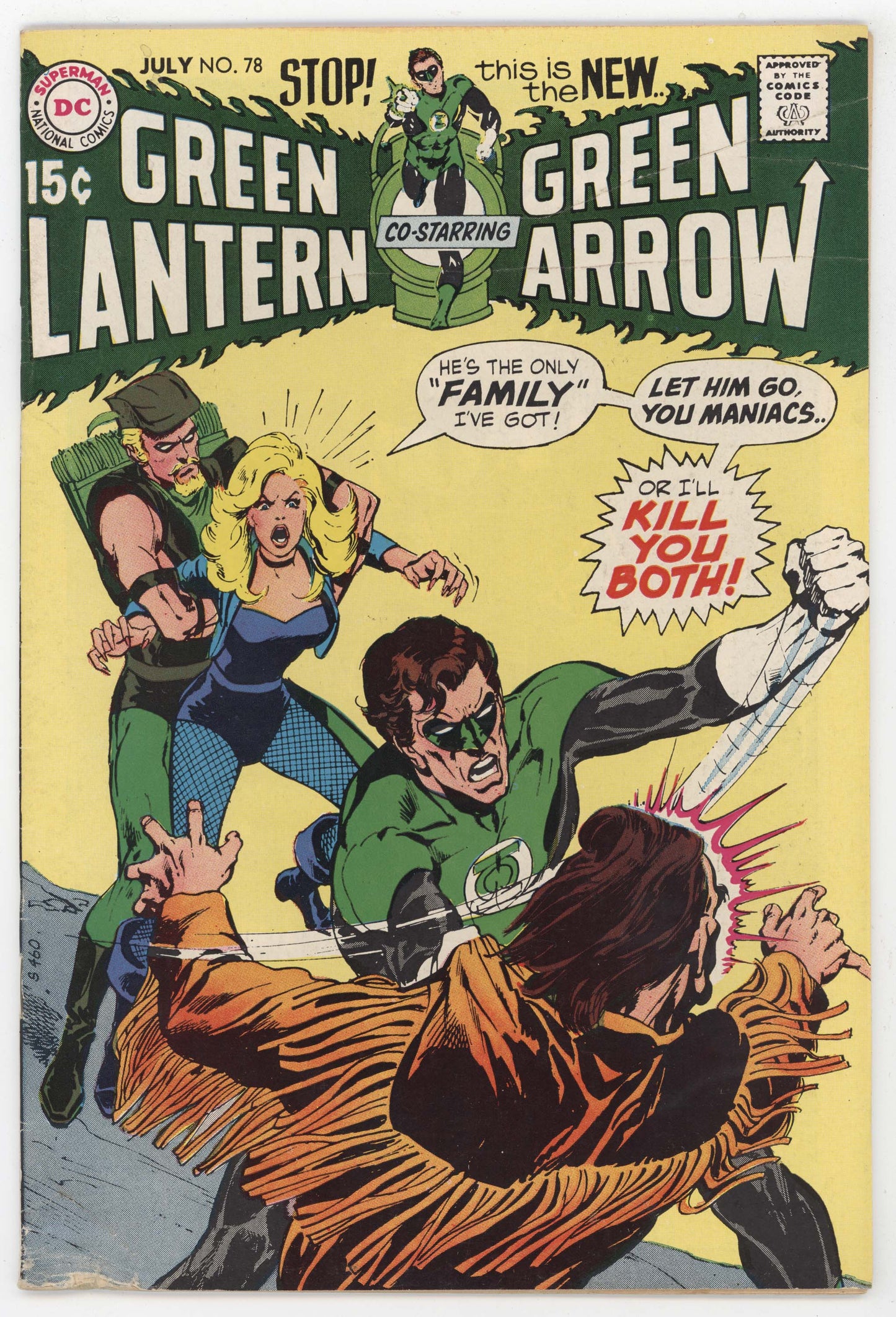 Green Lantern 78 DC 1970 FN Neal Adams Denny O'Neil Arrow Black Canary