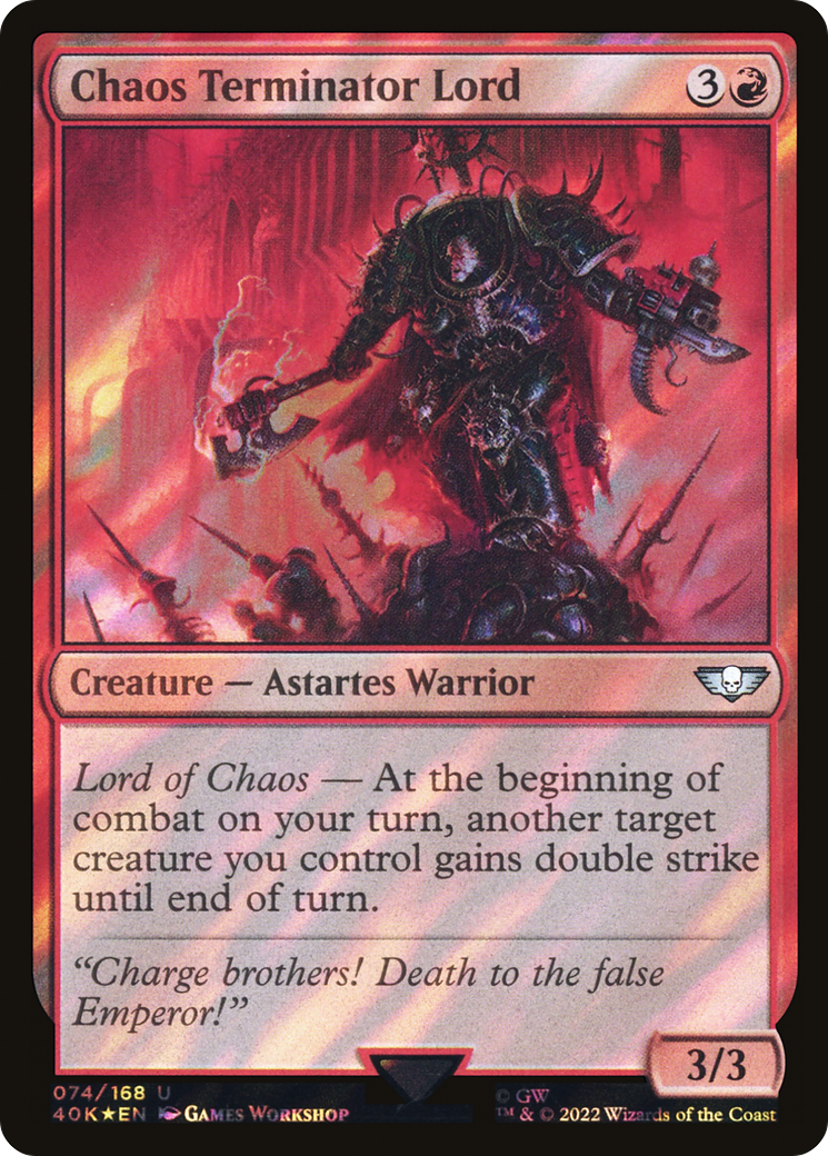 Chaos Terminator Lord (40K-74★) - Warhammer 40,000 Commander Foil