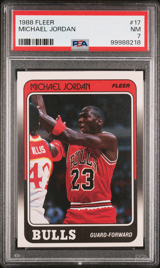 1988 Fleer Michael Jordan 7 PSA #17