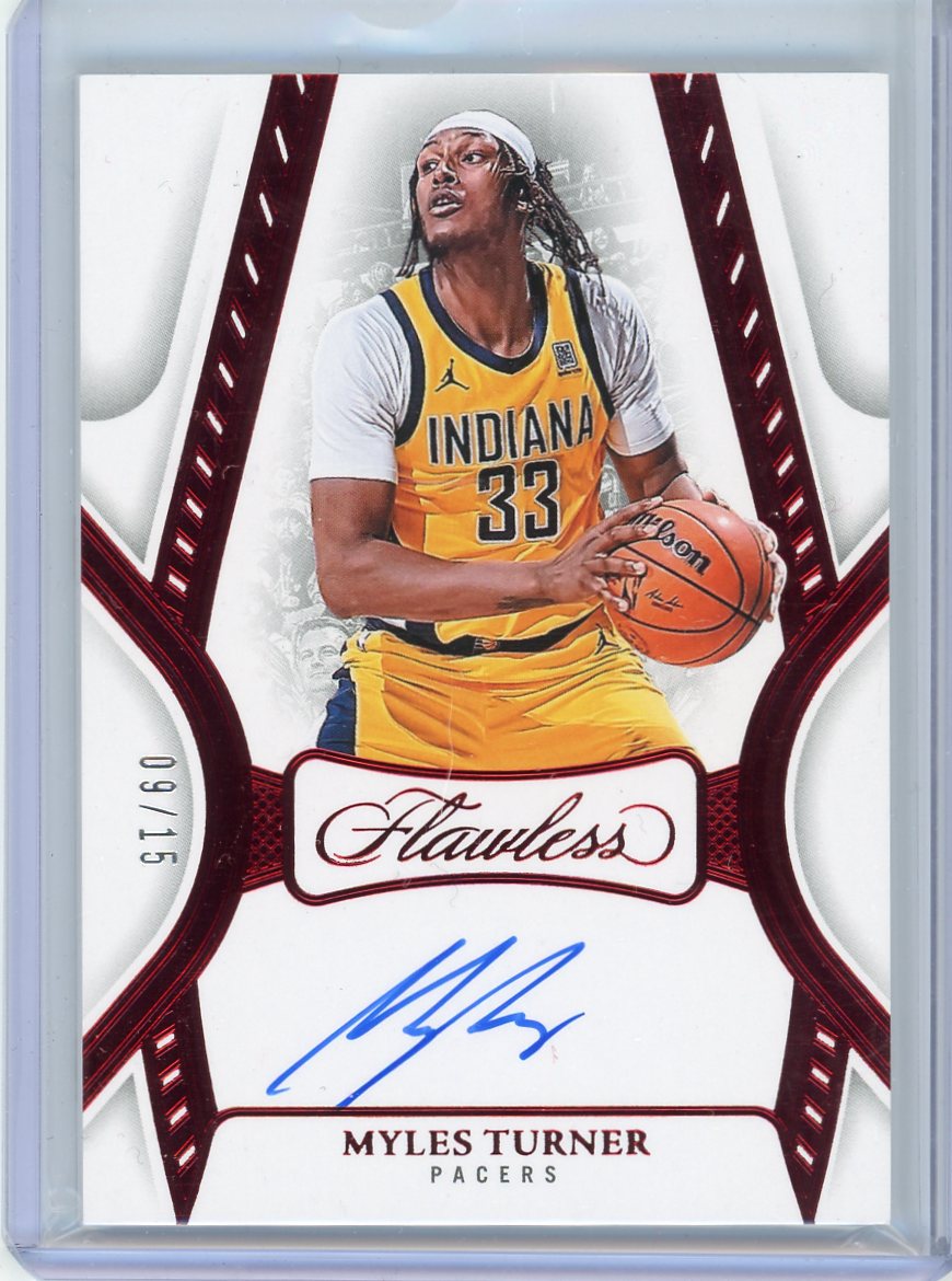2024-25 Panini Flawless Flawless Autographs Ruby Myles Turner #/15 Auto #FA-MTP