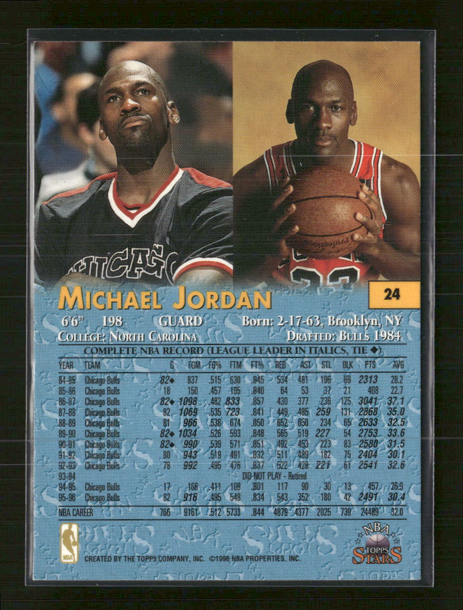 1996-97 Topps Stars Michael Jordan #24