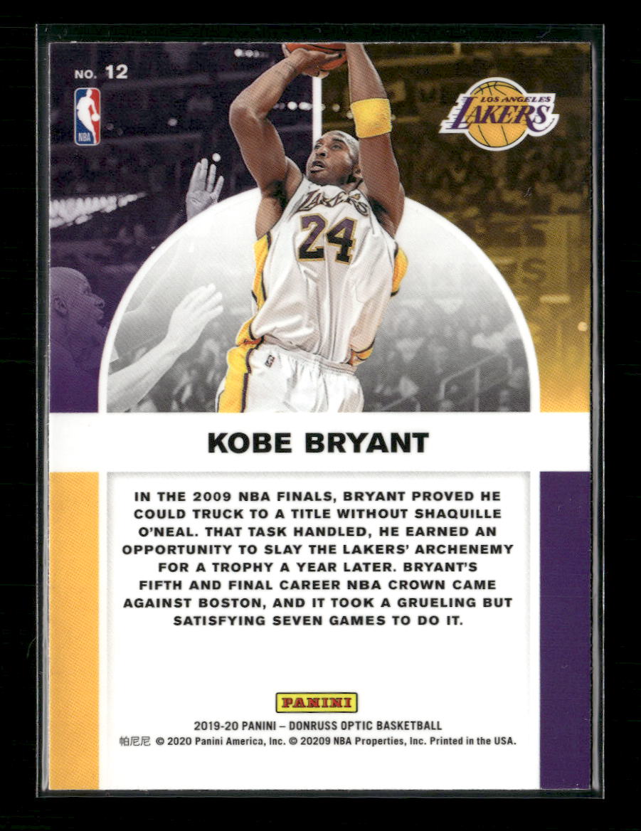 2019-20 Donruss Optic Winner Stays Kobe Bryant #12