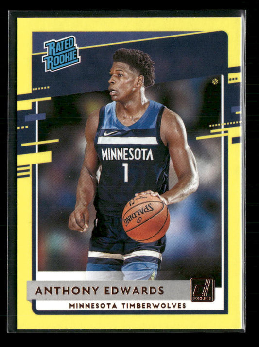 2020-21 Donruss Yellow Flood Anthony Edwards Rookie #201