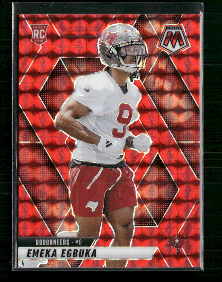 2025 Panini Mosaic Red Reactive Emeka Egbuka Rookie #376