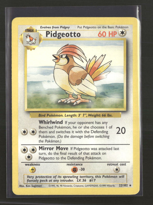 Base Set Pidgeotto #022/102