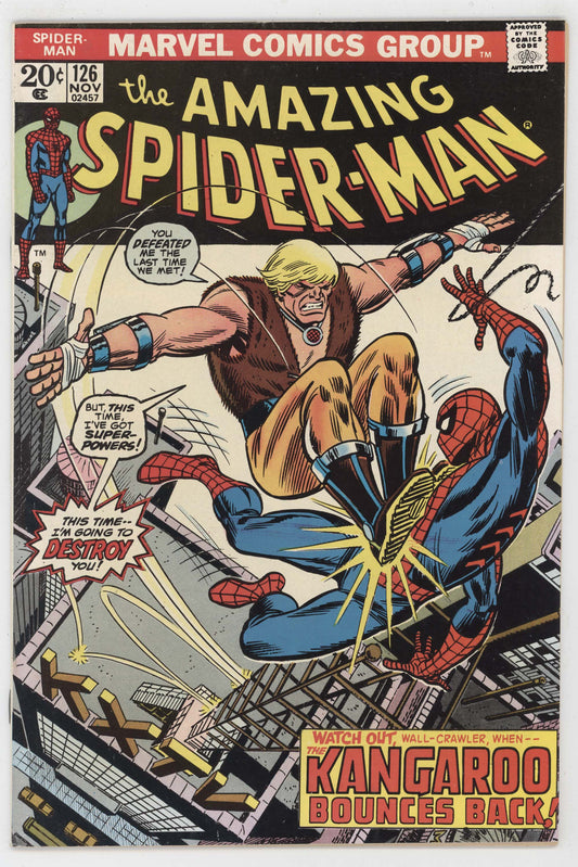 Amazing Spider-Man 126 Marvel 1973 FN VF Kangaroo Harry Osborn Green Goblin
