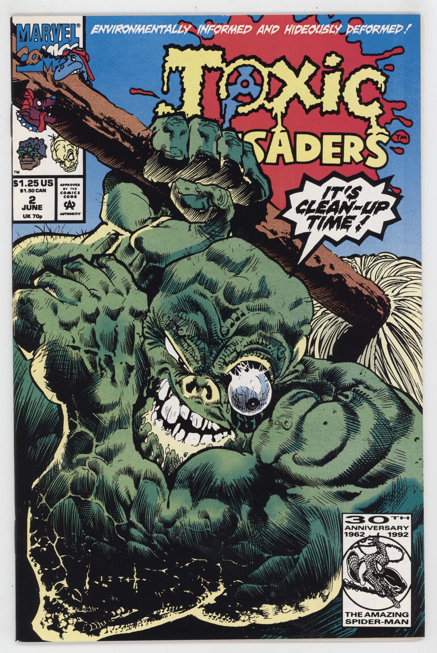 Toxic Crusaders 2 Marvel 1992 NM Sam Kieth Avenger Troma