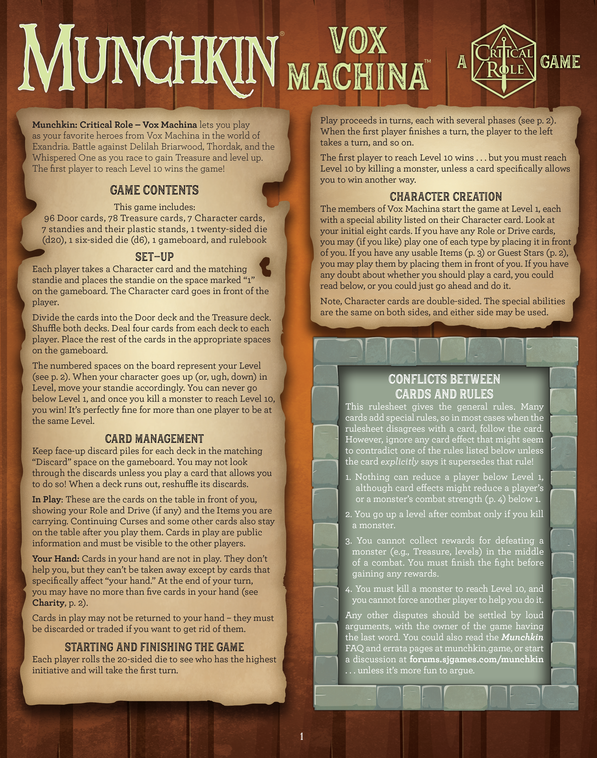 Munchkin: Vox Machina – A Critical Role Game - Golden Apple Comics
