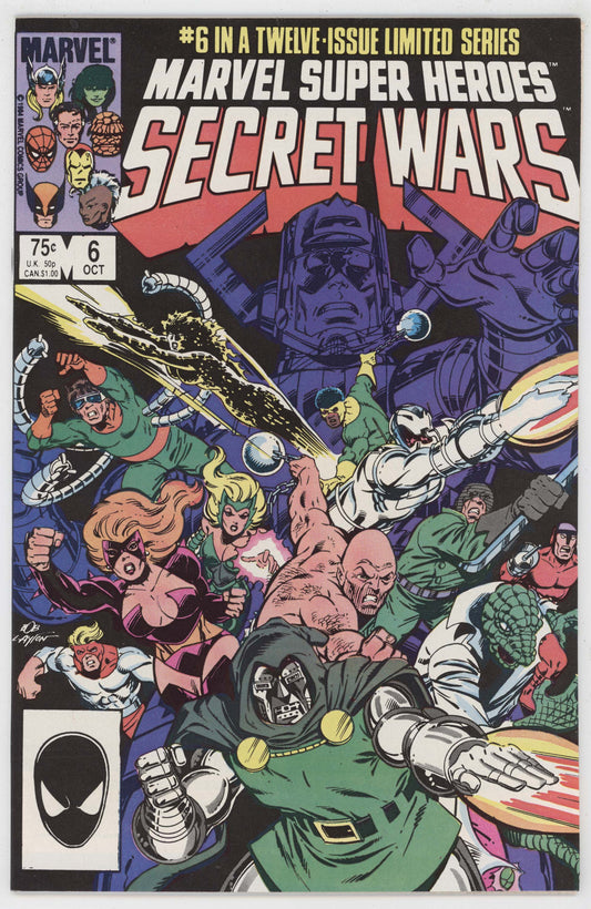 Marvel Super Hero Secret Wars 6 1984 NM+ 9.6 Hulk Avengers Spider-Man X-Men