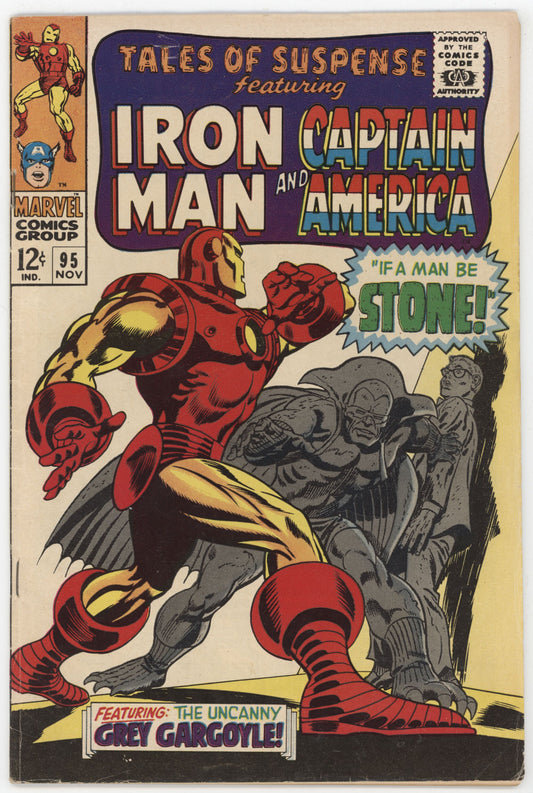 Tales Of Suspense 95 Marvel 1967 FN Iron Man Captain America Grey Gargoyle