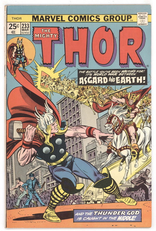 Mighty Thor 233 Marvel 1975 VG FN Gil Kane Silver Surfer Spider-Man Iron Man