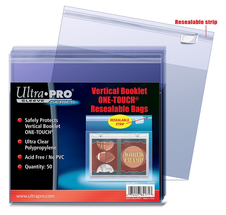 Ultra PRO: One-Touch Resealable Bags - Vertical Booklet