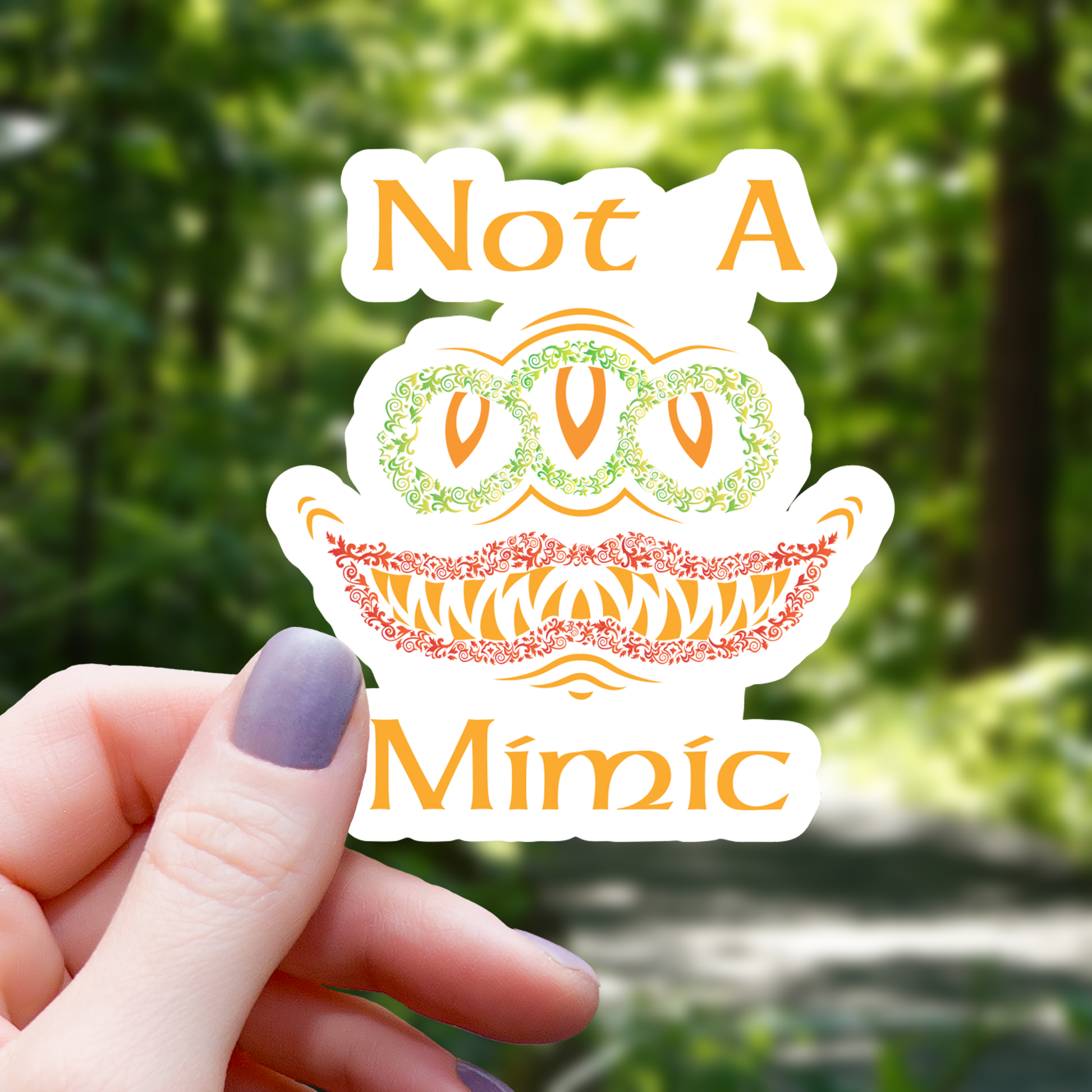 Psychedelic Not A Mimic Sticker - 3" - Golden Apple Comics