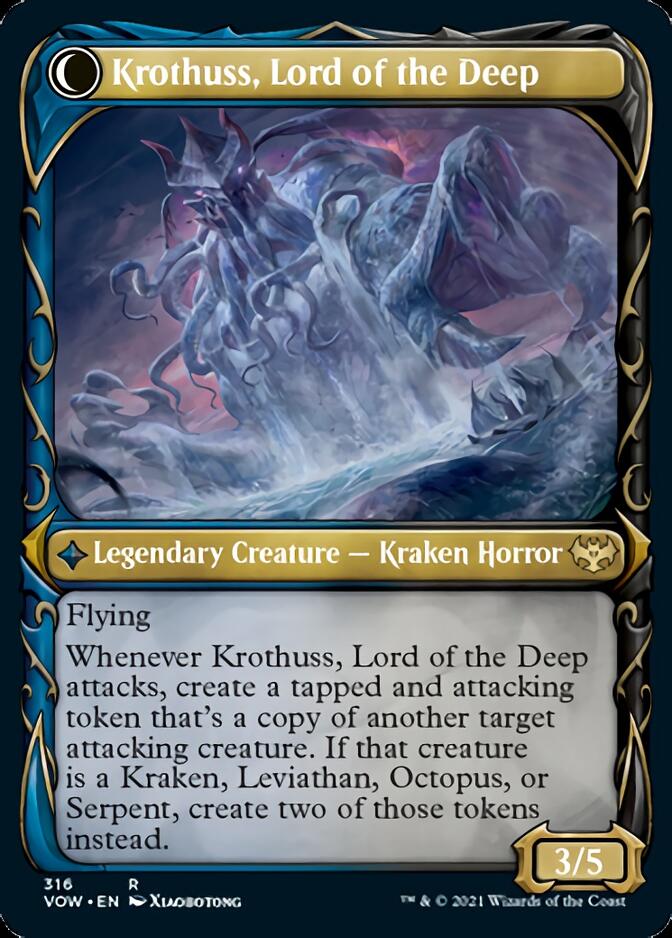 Runo Stromkirk // Krothuss, Lord of the Deep (VOW-316) - Innistrad: Crimson Vow: (Showcase, Double Faced Transform)