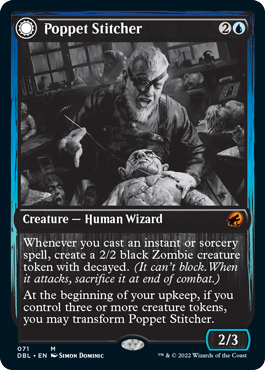Poppet Stitcher // Poppet Factory (DBL-071) - Innistrad: Double Feature: (Double Faced Transform) Foil