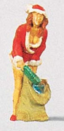 Preiser 29028 HO Scale Santa's Helper 2 -- With Sack of Gifts