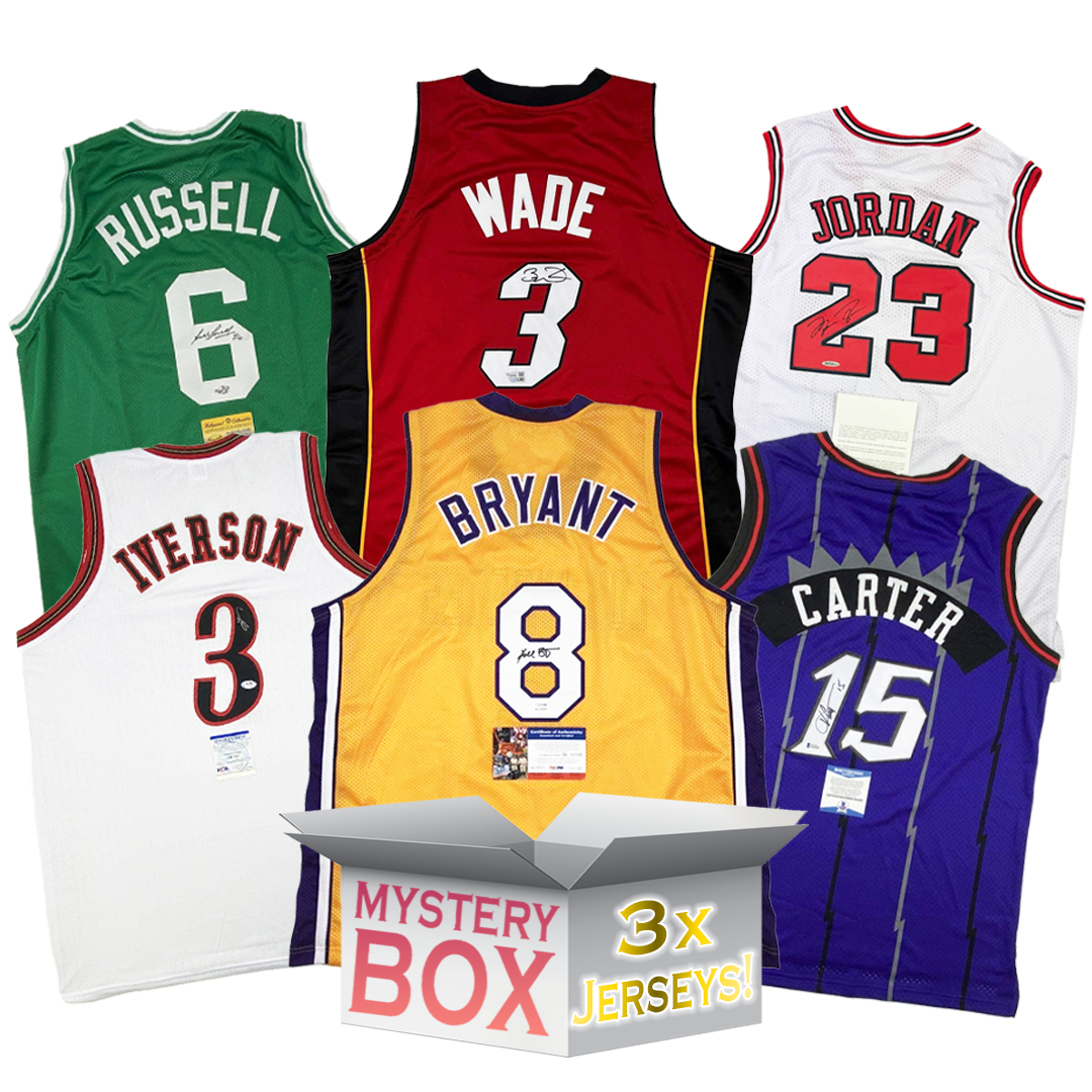 3x Hall of Famers Autographed/Signed Basketball Jerseys Mystery Box with PSA JSA or Beckett COA