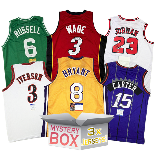 3x Hall of Famers Autographed/Signed Basketball Jerseys Mystery Box with PSA JSA or Beckett COA
