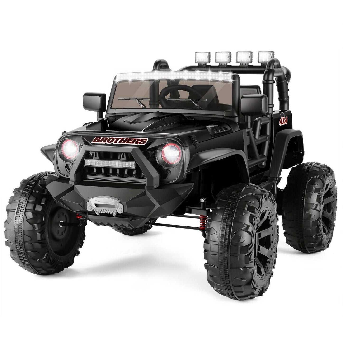400W 2-Seater Electric Jeep for Kids with LED Lights and 24V Power