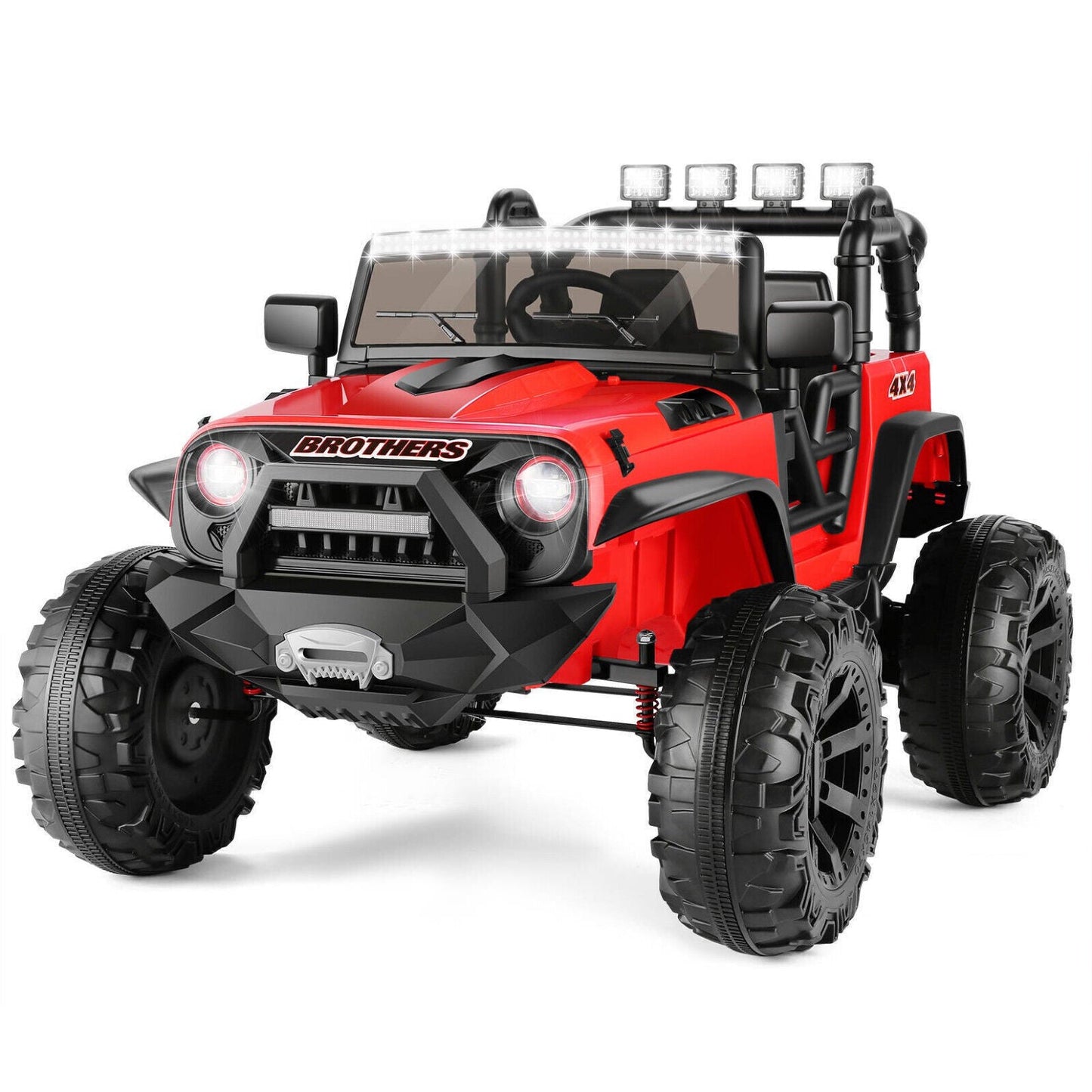 400W 2-Seater Electric Jeep for Kids with LED Lights and 24V Power