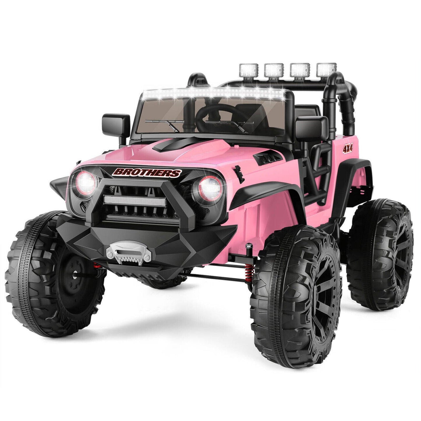 400W 2-Seater Electric Jeep for Kids with LED Lights and 24V Power