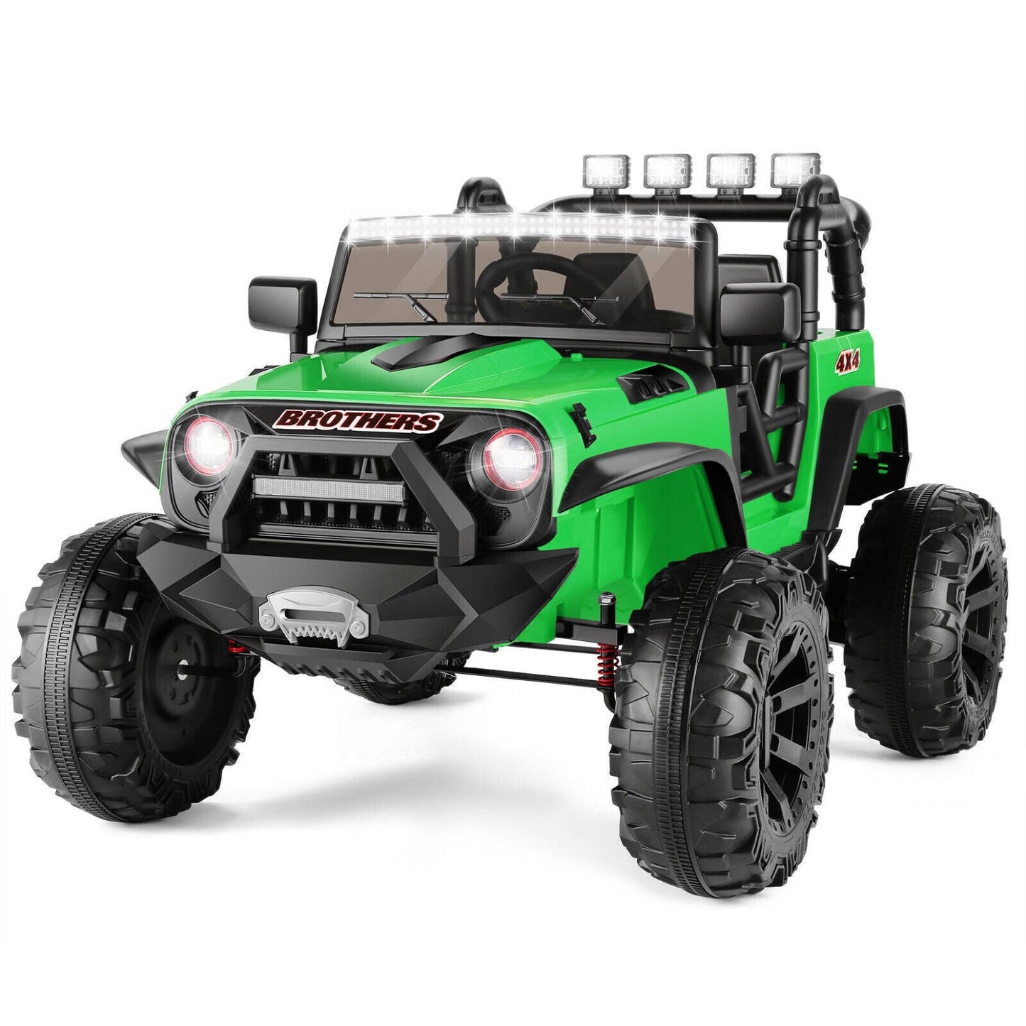 400W 2-Seater Electric Jeep for Kids with LED Lights and 24V Power