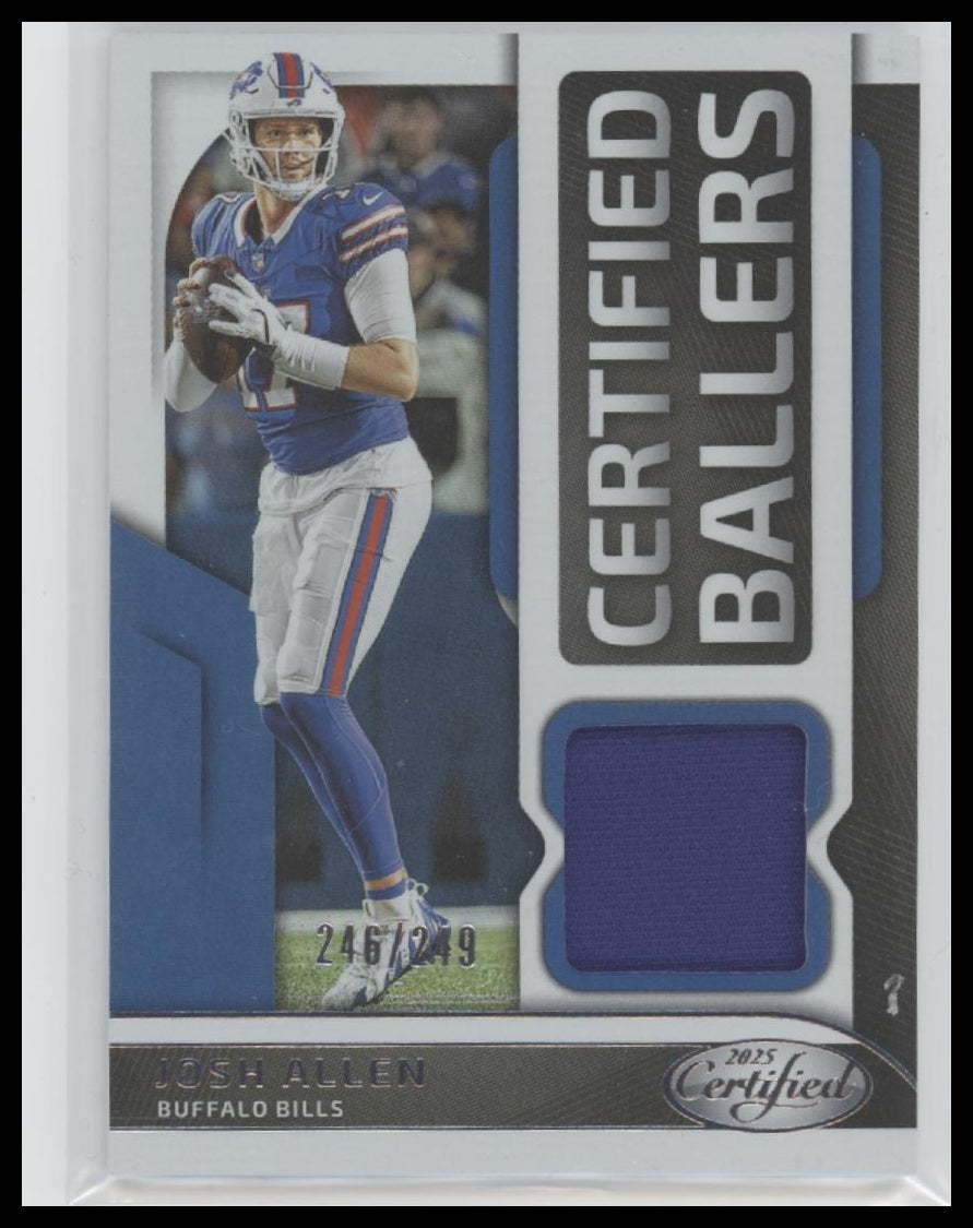 2025 Panini Certified Certified Ballers Patch #/249 Josh Allen #CBM-JAN