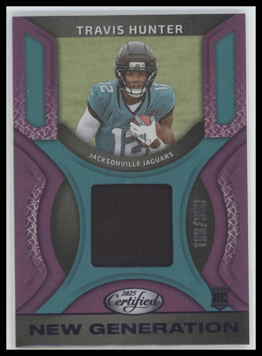 2025 Panini New Generation Jerseys Mirror Purple Travis Hunter #/399 #NGJ-TMN
