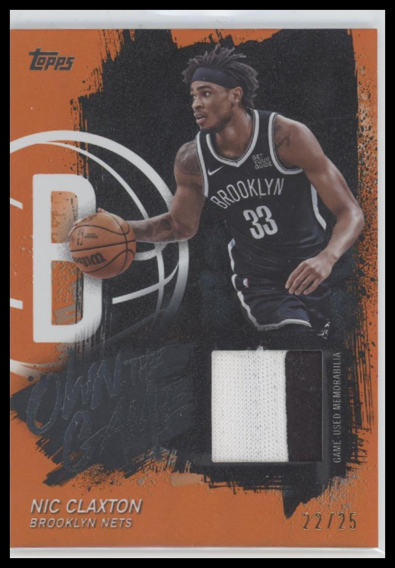 2025-26 Topps Own the Game Orange Rainbow Nic Claxton #/25 #OTGA-NC