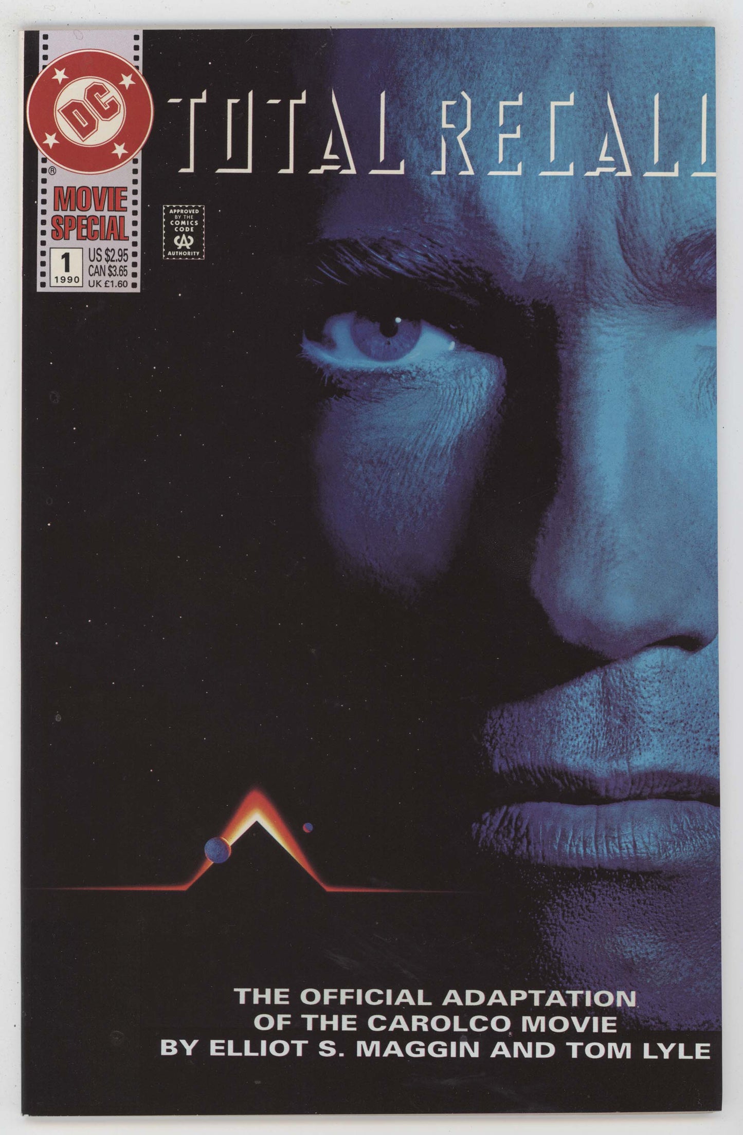 Total Recall 1 DC 1990 NM+ 9.6 Arnold Schwarzenegger Movie Adaptation