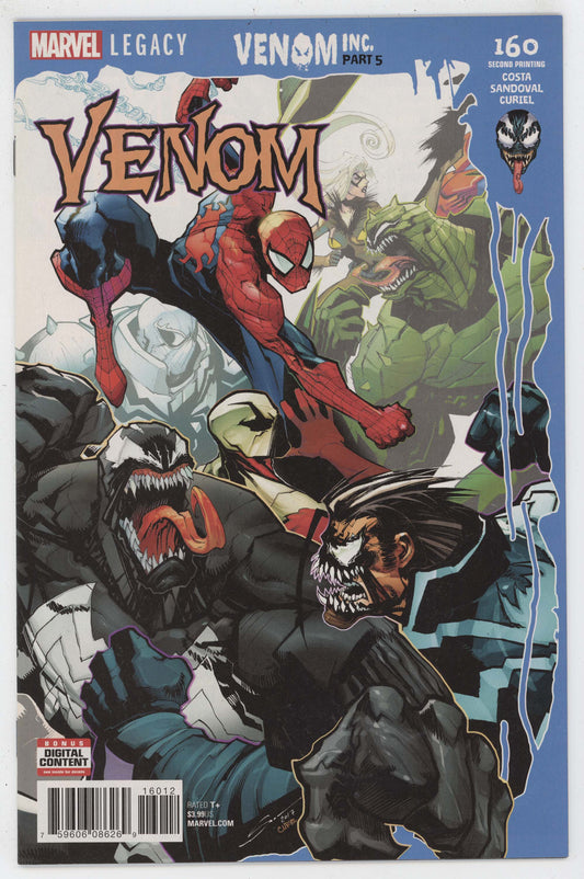 Venom 160 Marvel 2018 NM 2nd Print Gerardo Sandoval Variant Maniac