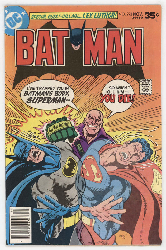 Batman 293 DC 1977 FN VF Jim Aparo Superman Lex Luthor Who Killed