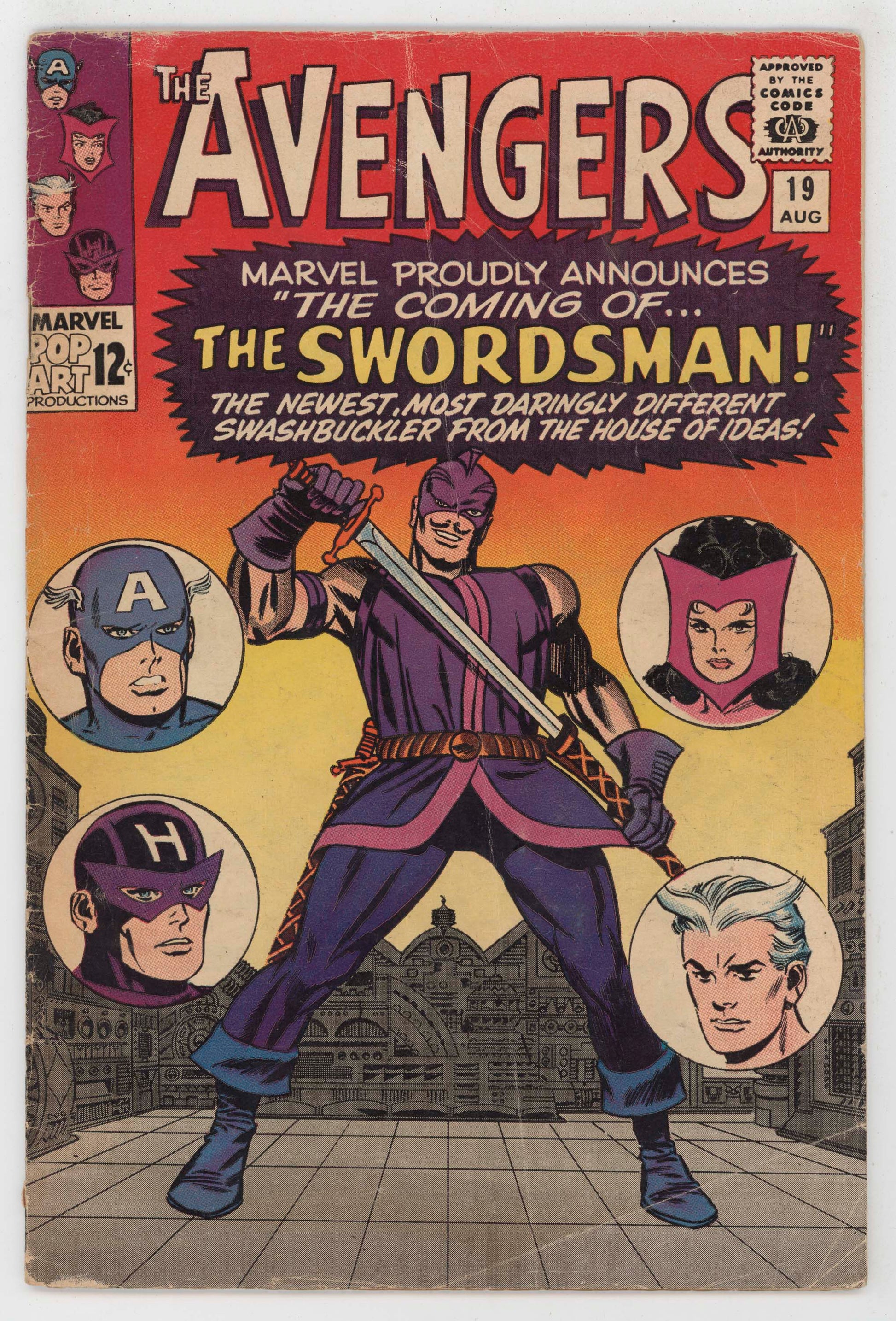 Avengers 19 Marvel 1965 VG 1st Swordsman Captain America Hawkeye - Golden Apple Comics