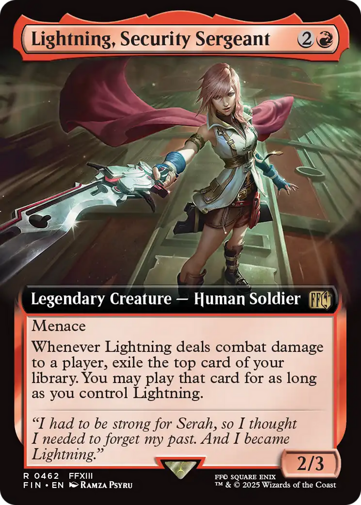 Lightning, Security Sergeant (FIN-462) - FINAL FANTASY: (Extended Art)