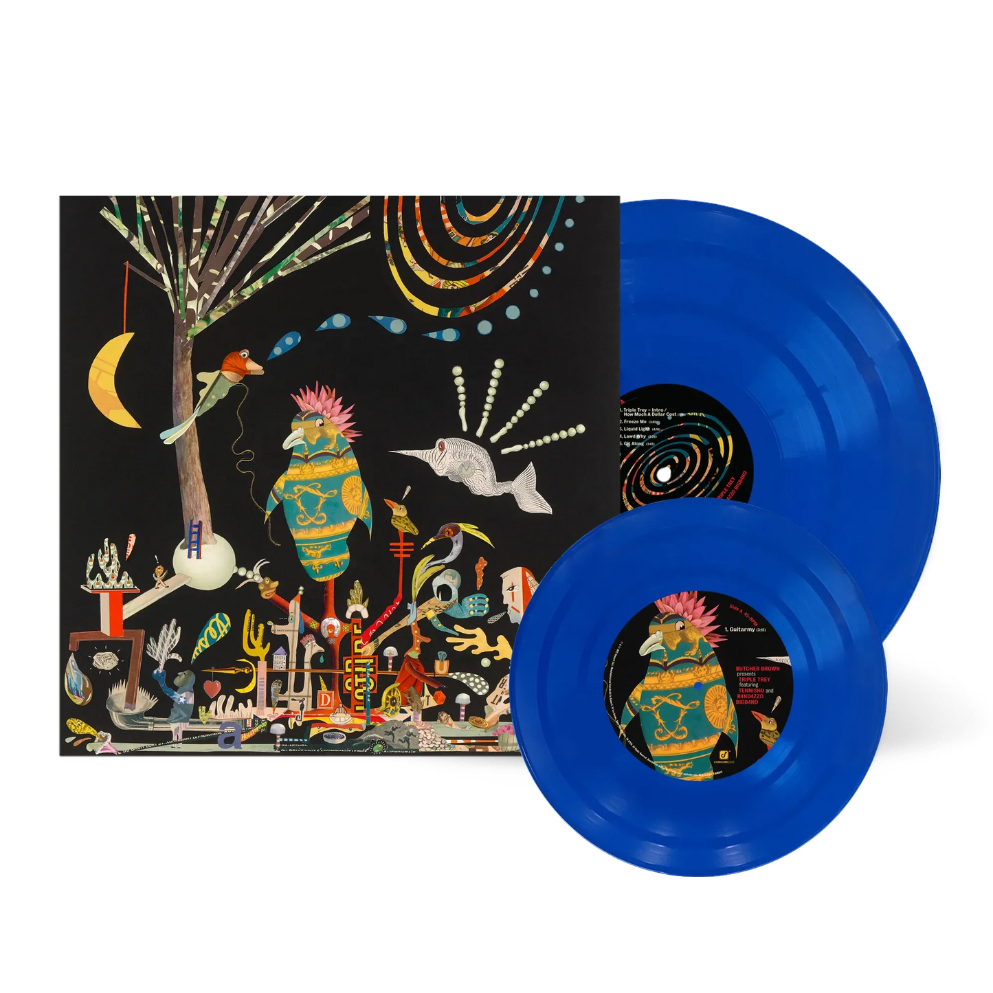 Butcher Brown - Butcher Brown Presents Triple Trey featuring Tennishu and R4ND4ZZO BIGB4ND [Indie Exclusive limited Edition Opaque Blue LP+7in]