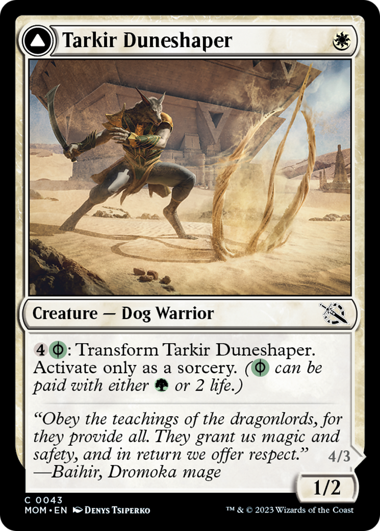 Tarkir Duneshaper // Burnished Dunestomper (MOM-043) - March of the Machine Foil