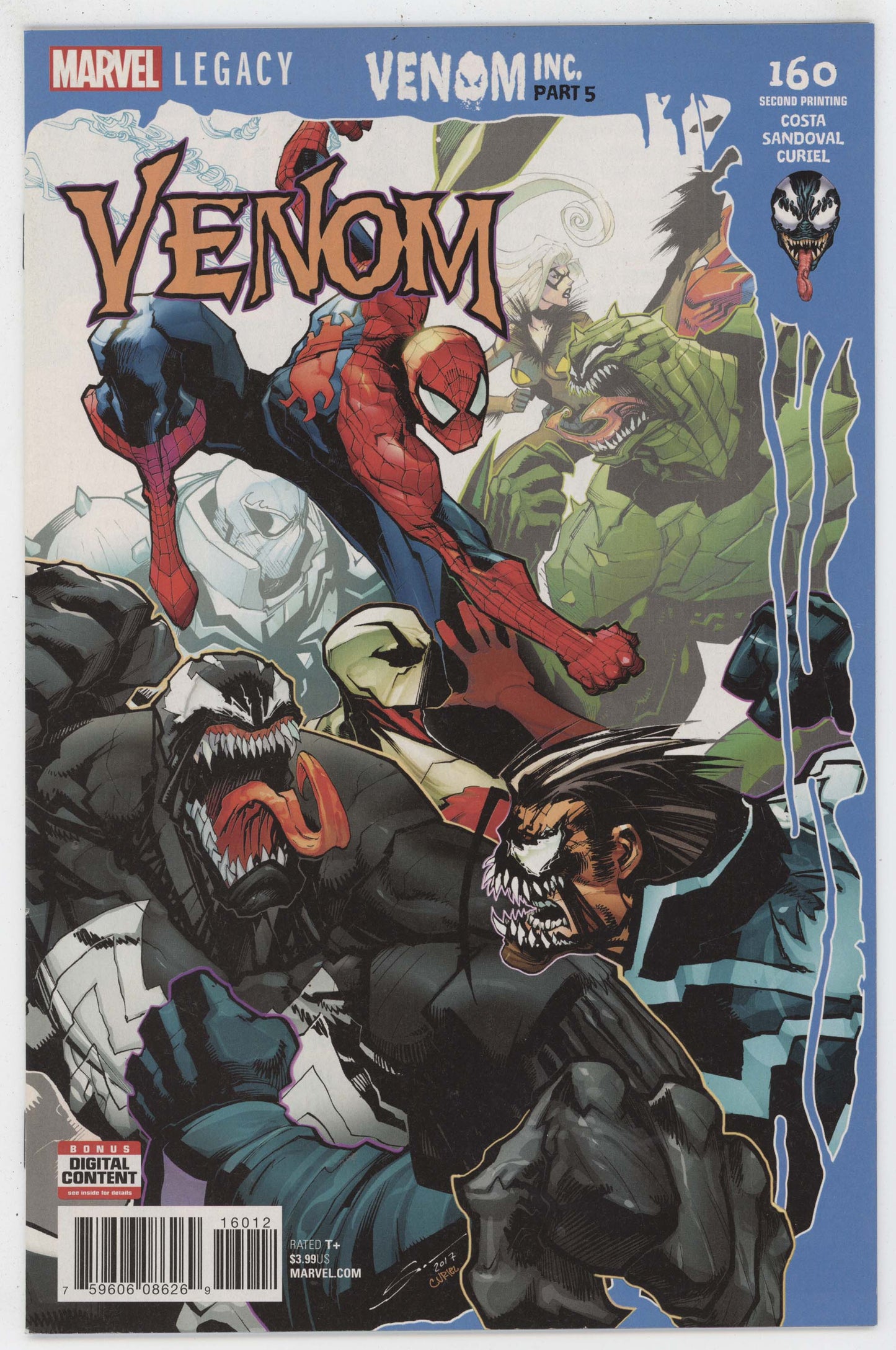 Venom 160 Marvel 2018 NM- 9.2 2nd Print Gerardo Sandoval Variant Maniac