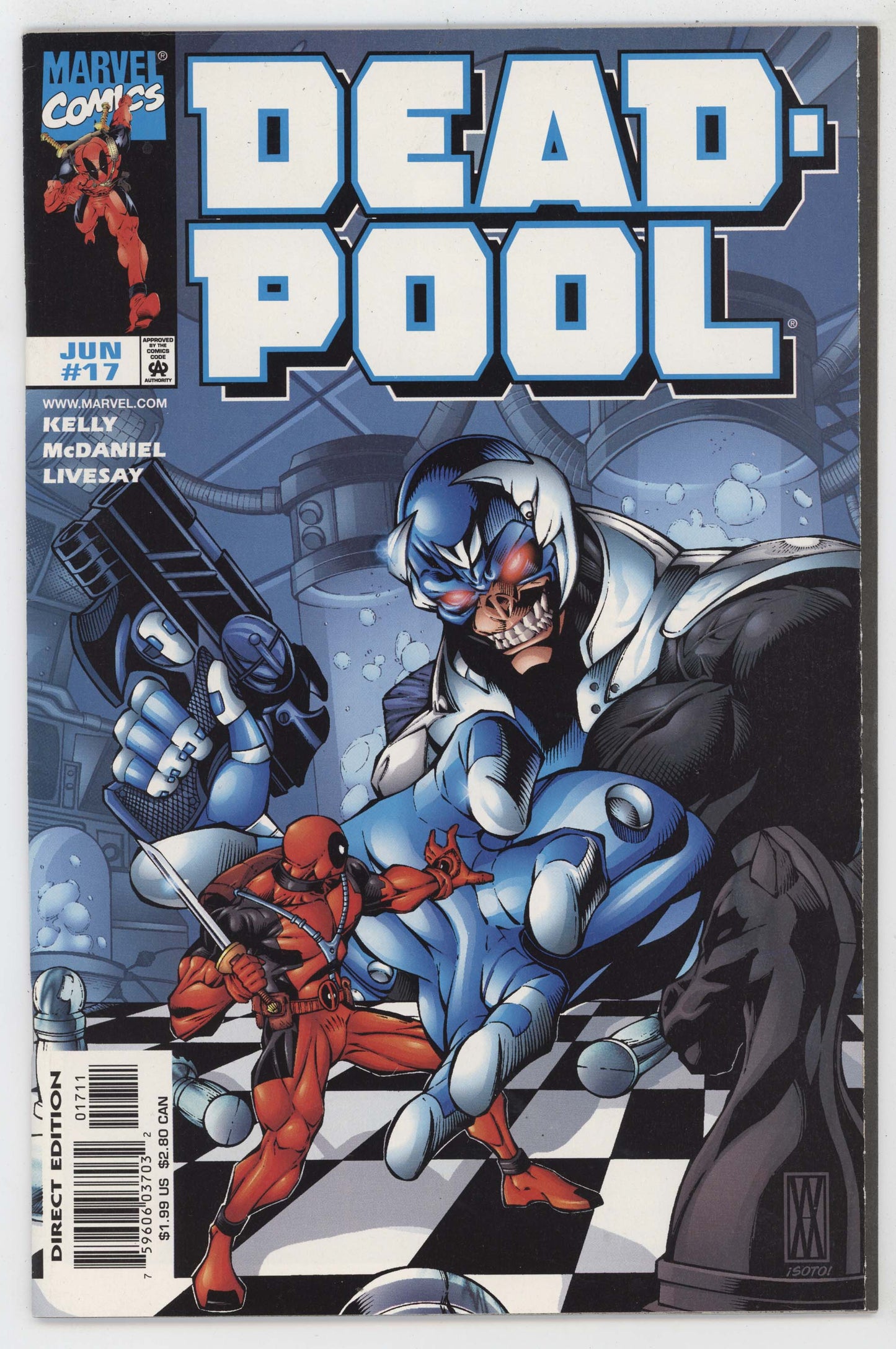 Deadpool 17 Marvel 1998 VF NM Joe Kelly Chess Board