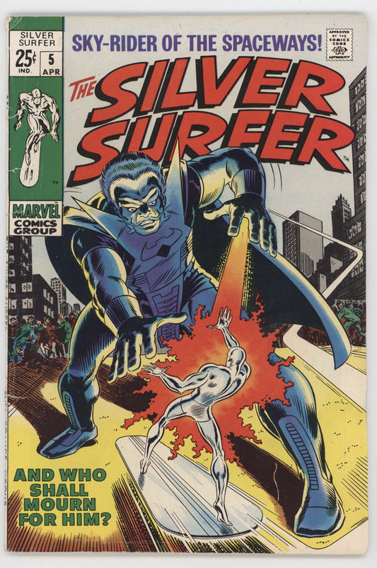Silver Surfer 5 Marvel 1969 FN Stan Lee John Buscema 1st Al Harper