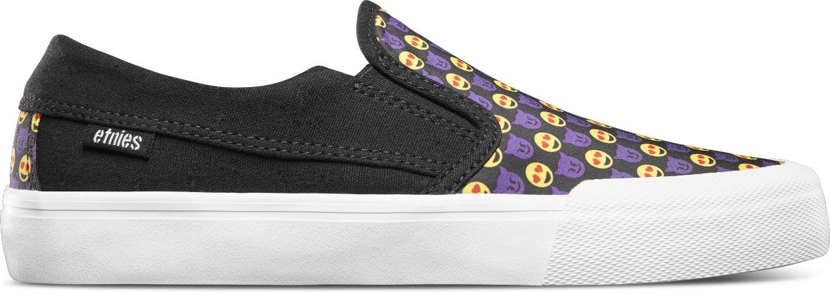 Etnies Langston Womens Black/Yellow/Black Slip Skate Shoes